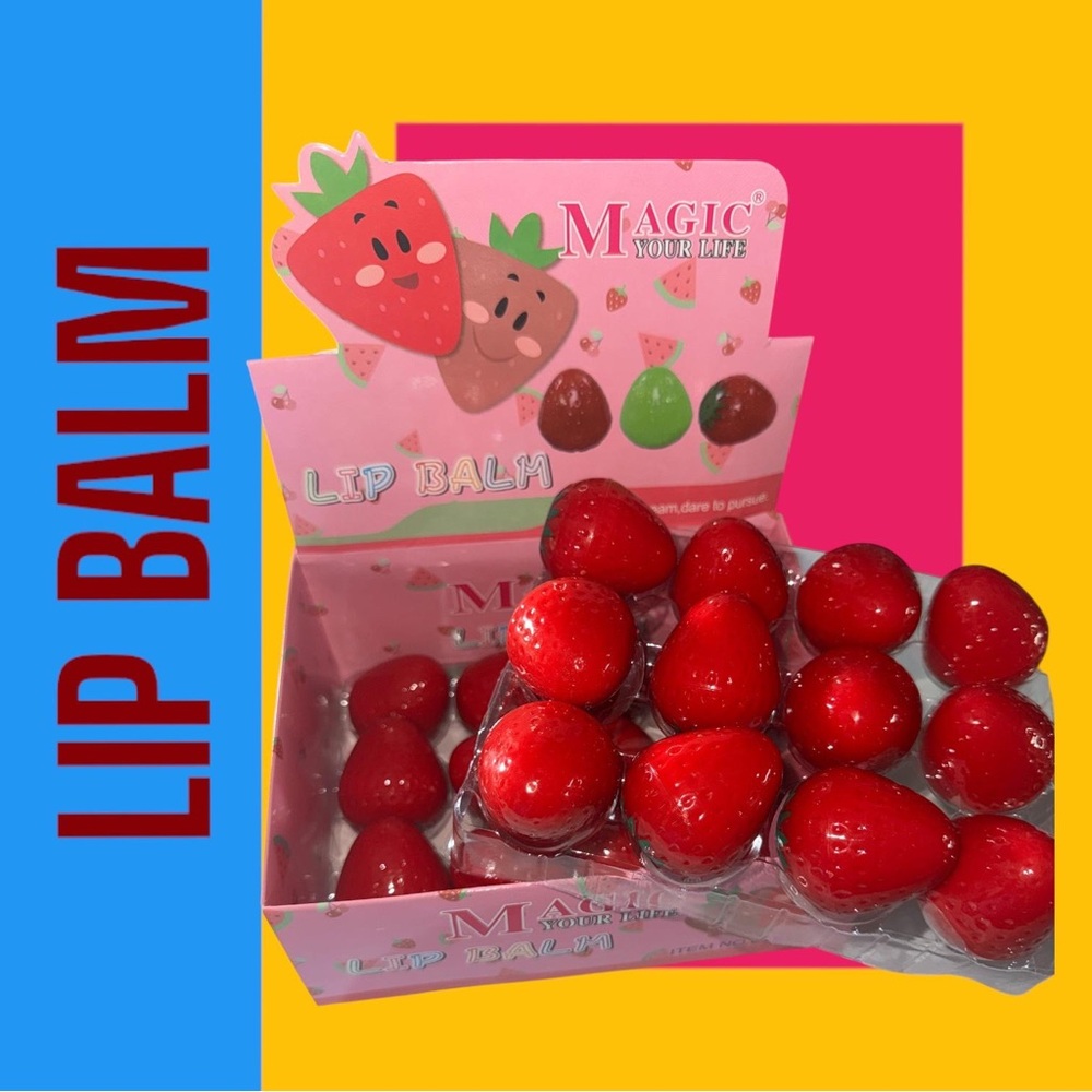 Magic‎ Strawberry Lip Balm - Vibrant Red